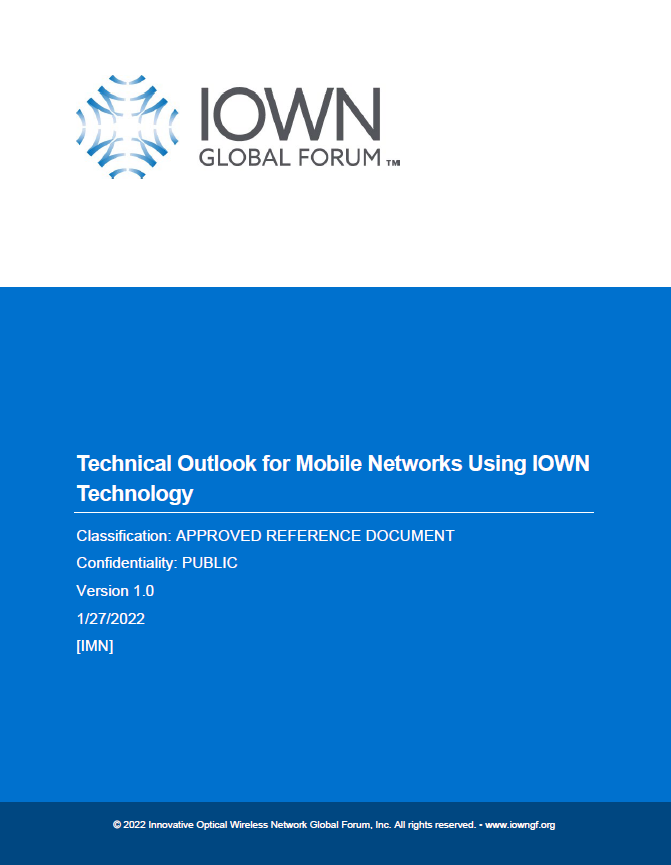 Technical Outlook for Mobile Networks Using IOWN Technology